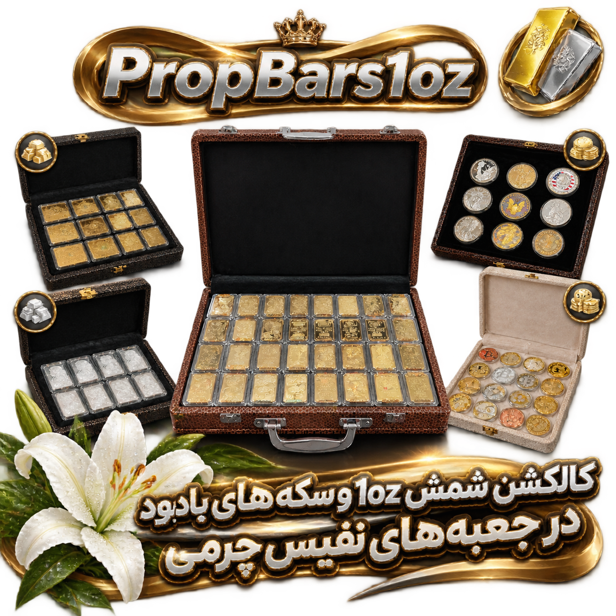 باکس وکیف چرم  شمش یک انسی